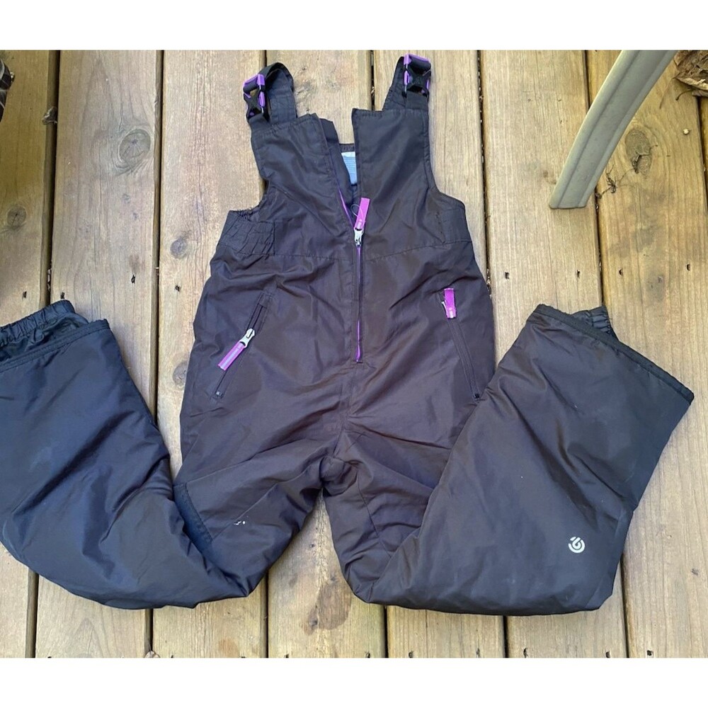 Champion Ski Snow Bibs Pants Youth Kids Unisex Bibs SZ XL- 14/16 Black